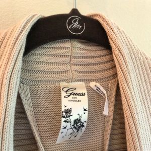 Tan racer back knit kimono